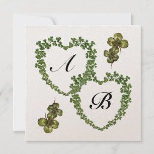 SHAMROCK HEARTS MONOGRAM green paars champagne Aankondiging