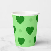 Shamrock Hearts Paper Cup Papieren Bekers (Links)