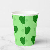 Shamrock Hearts Paper Cup Papieren Bekers (Rechts)