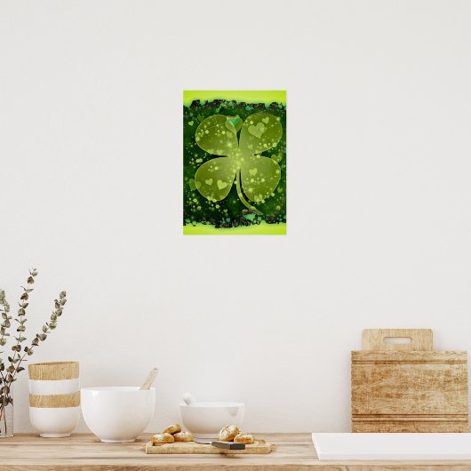 Shamrock Hearts Poster (Keuken)