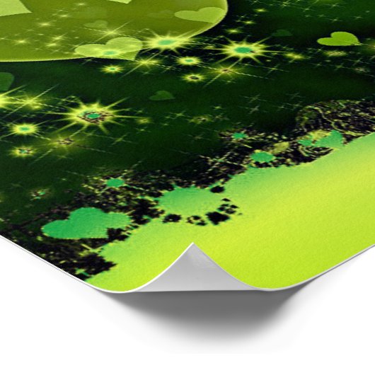 Shamrock Hearts Poster (Hoek)