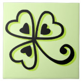 Shamrock Hearts Tegeltje (Voorkant)