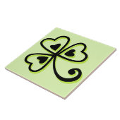 Shamrock Hearts Tegeltje (Zijkant)
