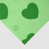 Shamrock Hearts Tissue Paper Tissuepapier (Detail)