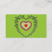 Shamrock Hearts Visitekaartje (Achterkant)