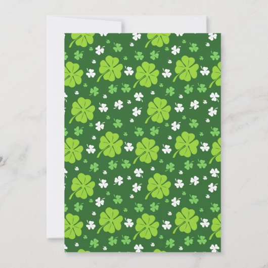 Shamrock heeft geluk in de uitnodiging van het lie (Achterkant)