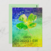 Shamrock Het is geluk van de Ierse St Patricks Day Briefkaart (Voorkant / Achterkant)