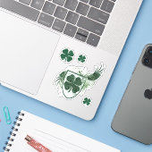 shamrock hi-fi crest sticker (Laptop met iPhone)