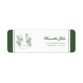 Shamrock Hoefijzer Bruidsdouche Retouradres Etiket (Voorkant)