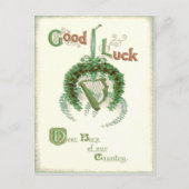 Shamrock Hoefijzer Harp van Erin Briefkaart (Voorkant)