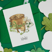 Shamrock Hoefijzer Luck Funny St Patricks Day Kaar Aankondiging