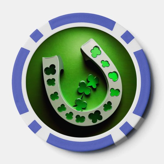 Shamrock Hoefijzer Poker Chip (Achterkant)