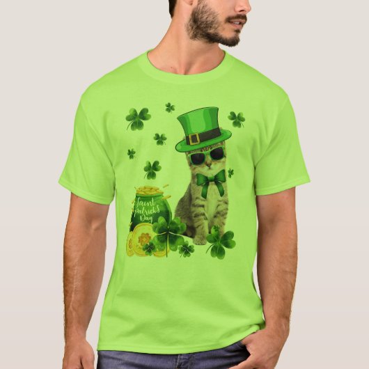 Shamrock hond kat liefhebber cadeau patricks dag c t-shirt (Voorkant)