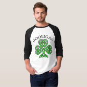 Shamrock Hooligan Funny St. Patrick's Day T-shirt (Voorkant volledig)