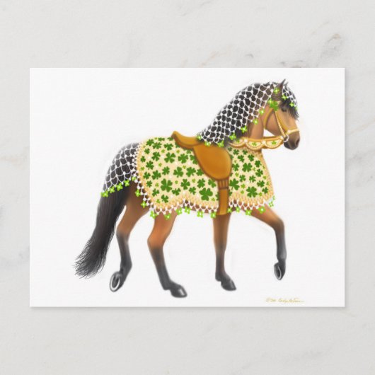 Shamrock Horse Briefkaart (Voorkant)