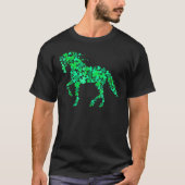 Shamrock Horse St. Patricks Day Hoefijzer T-shirt (Voorkant)