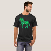 Shamrock Horse St. Patricks Day Hoefijzer T-shirt (Voorkant volledig)