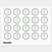 Shamrock Horseshoe Bruidsdouche Bedankt Ronde Sticker (Vel)