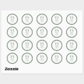 Shamrock Horseshoe Bruidsdouche Bedankt Ronde Sticker (Vel)