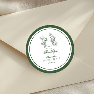 Shamrock Horseshoe Bruidsdouche Bedankt Ronde Sticker