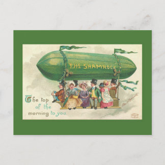  Shamrock Hot Air ballon St. Patrick's Day Feestdagenkaart