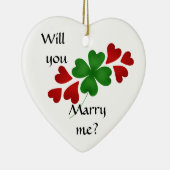 Shamrock huwelijk voorstel keramisch ornament (Rechts)