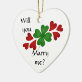 Shamrock huwelijk voorstel keramisch ornament (Links)