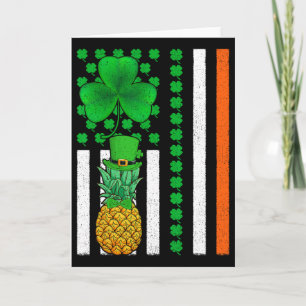 Shamrock Iers-Amerikaanse vlag Ananas Fruit St. Pa Kaart
