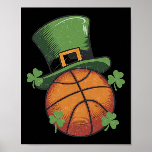 Shamrock Iers Skelet Leprechaun St. Patrick's Dag  Poster (Voorkant)