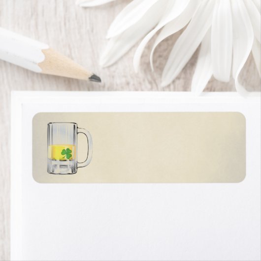 Shamrock in Bier Etiket (Insitu)