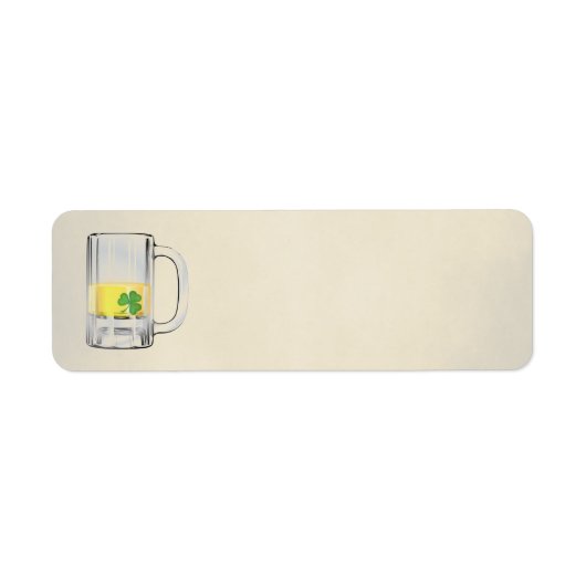 Shamrock in Bier Etiket (Voorkant)