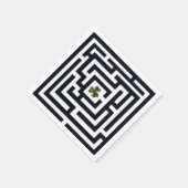 Shamrock in de Black Labyrinth Challenge Servetten (Hoek)