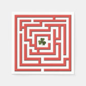 Shamrock in de Red Labyrinth Challenge Servetten (Voorkant)