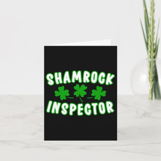 Shamrock Inspector St Patricks Dag 1 Kaart (Voorkant)