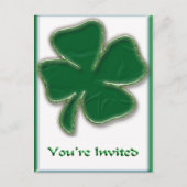 Shamrock Invitation Briefkaart (Voorkant)