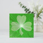 Shamrock Invitation Kaart (Staand voorkant)