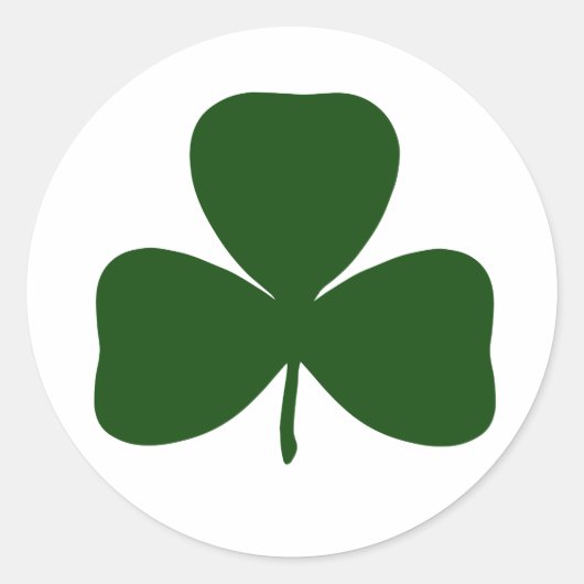 Shamrock, Ireland Clover, St Patricks Day Ronde Sticker (Voorkant)