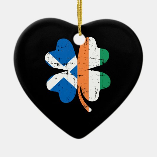 Shamrock Ireland Schotland schotel Keramisch Ornament (Voorkant)