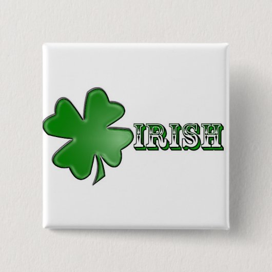 Shamrock Irish Button! Vierkante Button 5,1 Cm (Voorkant)