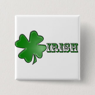 Shamrock Irish Button! Vierkante Button 5,1 Cm
