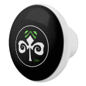Shamrock Irish Circle Logo Keramische Knop (Rechts)