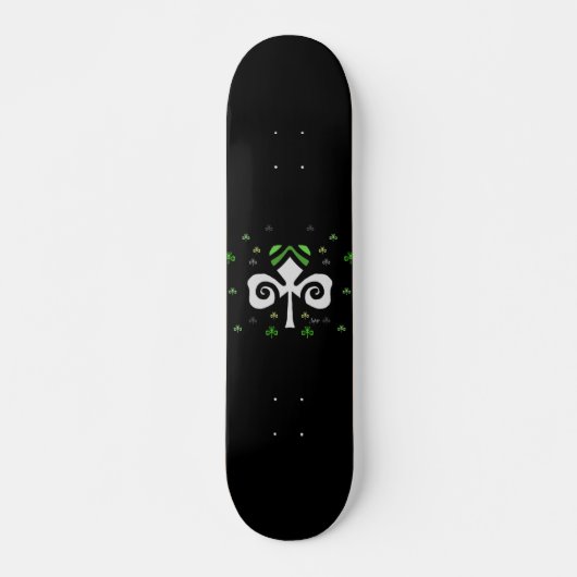 Shamrock Irish Circle Logo Persoonlijk Skateboard (Voorkant)