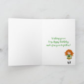 Shamrock Irish Dance Redhead Girl Birthday Kaart (Binnen)