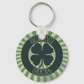 Shamrock Irish Girl Sleutelhanger (Voorkant)