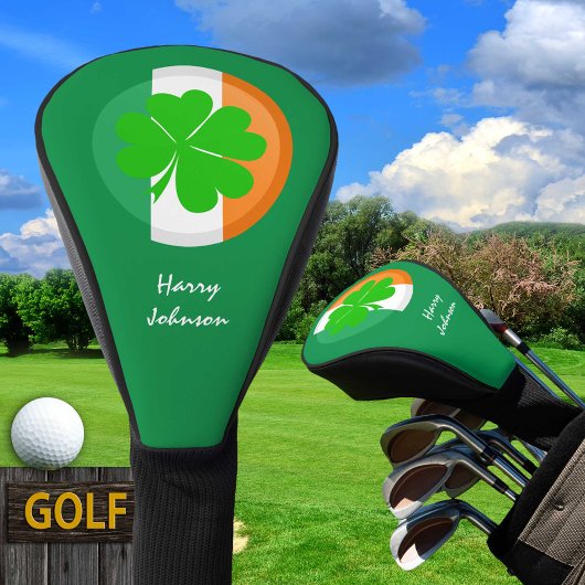 Shamrock & Irish Golf Club Hoesjes vlag Monogramme Golfheadcover