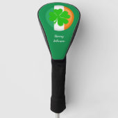 Shamrock & Irish Golf Club Hoesjes vlag Monogramme Golfheadcover (Voorkant)