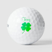Shamrock Irish Green St. Patricks Day Golf Balls Golfballen (Voorkant)