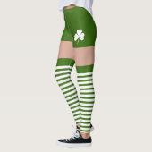Shamrock Irish Green St Patricks Day Novelty Fun Leggings (Links)
