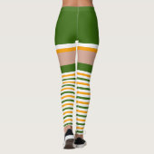 Shamrock Irish Green White Sinaasappel St Patricks Leggings (Achterkant)