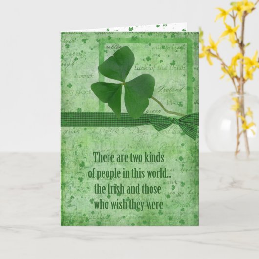 Shamrock Irish Kaart (Gele Bloem)